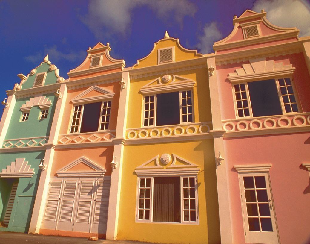 Oranjestad: Bauten im Kolonial-Stil