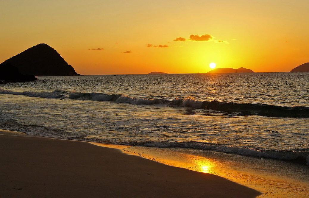 Sonnenuntergang auf den Jungferninseln