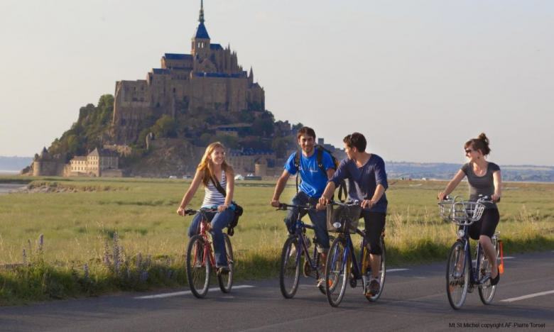 Radtour in der Nähe von Mont Saint Michel